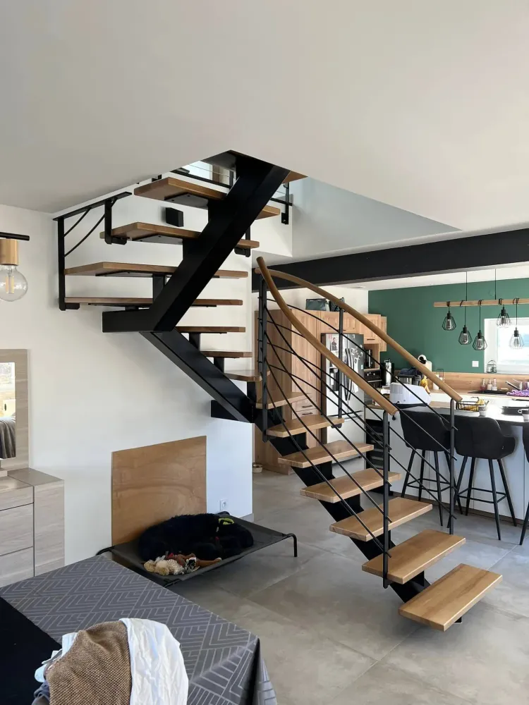 Escaliers bois inox à Westhouse